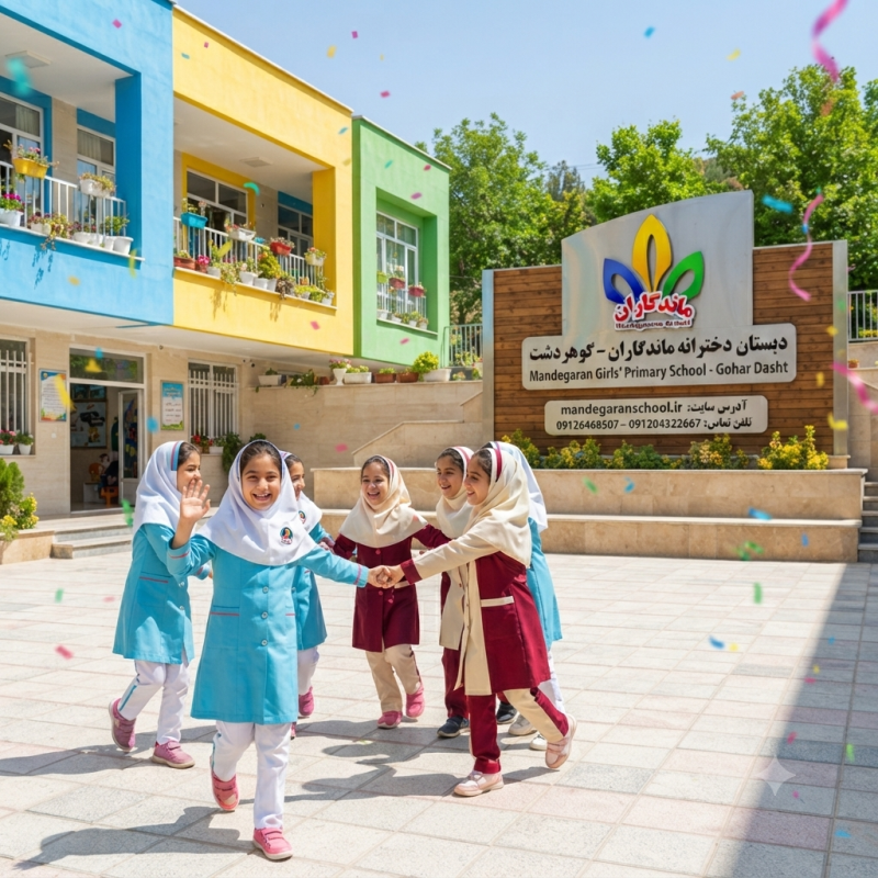 شادترین دبستان گوهردشت | بهترین مدرسه ابتدایی دخترانه در کرج | ماندگاران